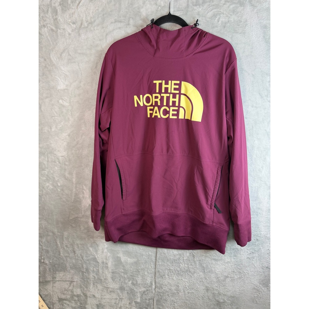 THE NORTH‎ FACE Hoodie Womens Large Purple Logo Pullover Sweatshirt Fleece